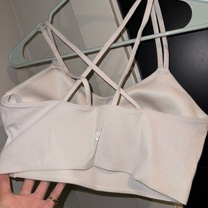 Size 10 Lululemon white Sports Bra